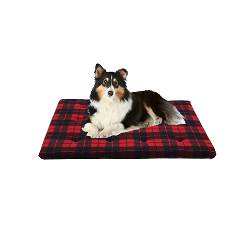Ruff Love Crate Dog Bed Quilted Buffalo Plaid