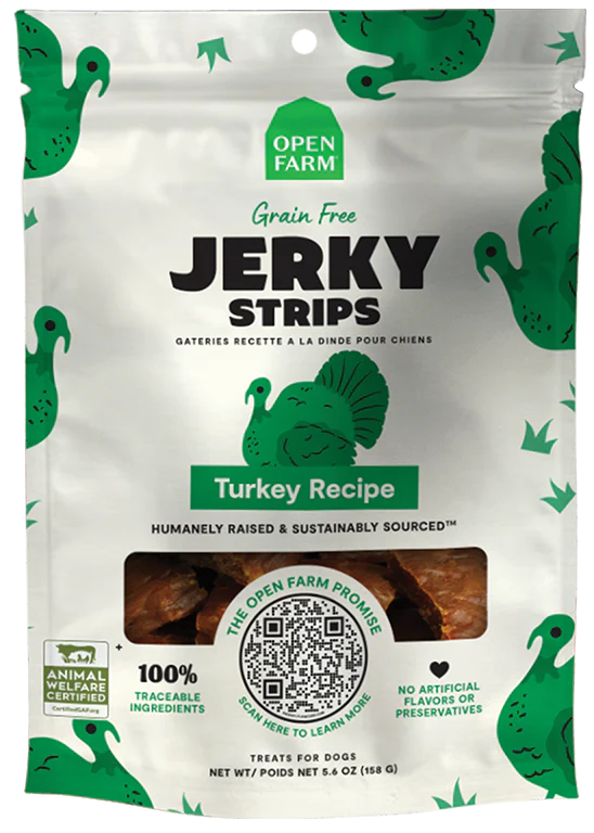 Open Farm® Grain Free Jerky Strips Dog Treat - Turkey Recipe