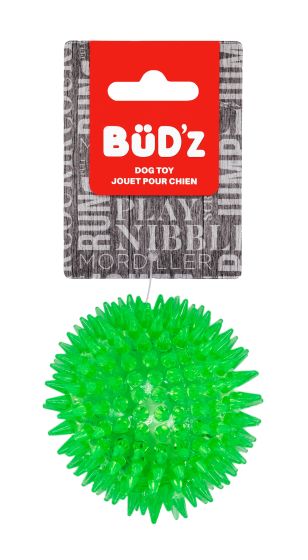 Büd'z Rubber Spiked Ball Dog Toy
