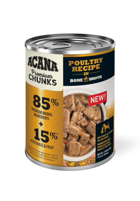 Acana Premium Chunks Poultry Recipe in Bone Broth Can