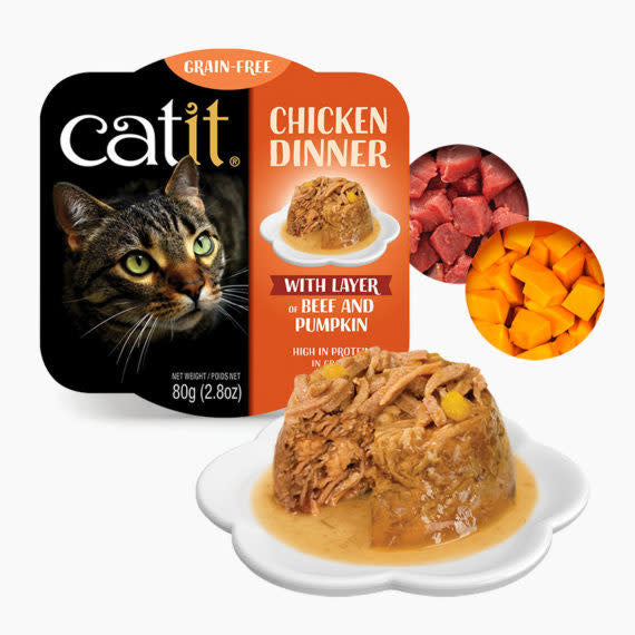Catit Dinner Chicken, Beef & Pumpkin