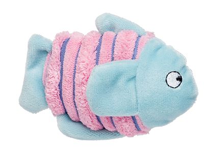Büd'z 6.5"  Pink and Blue Fish Cat Toy