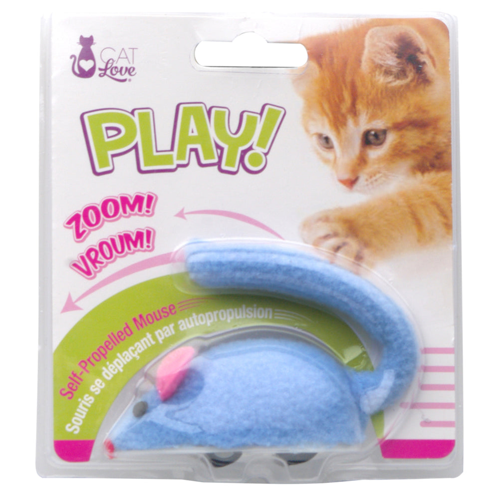 Cat Love Play Zippy Mouse - Blue