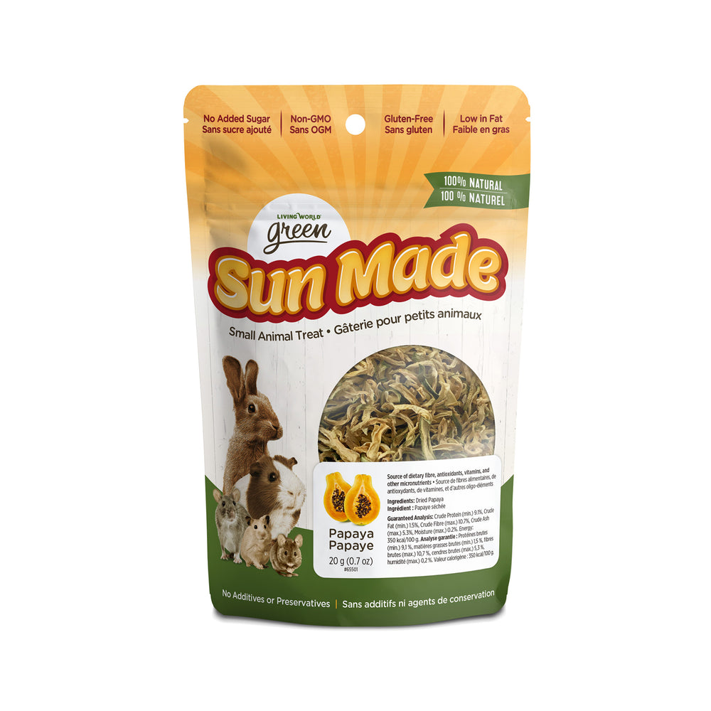 Living World Green Sun Made Small Animal Treats - Papaya