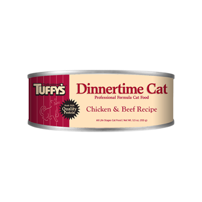 Tuffy's® Dinnertime Cat Chicken & Beef Recipe  Formula Wet Cat Food