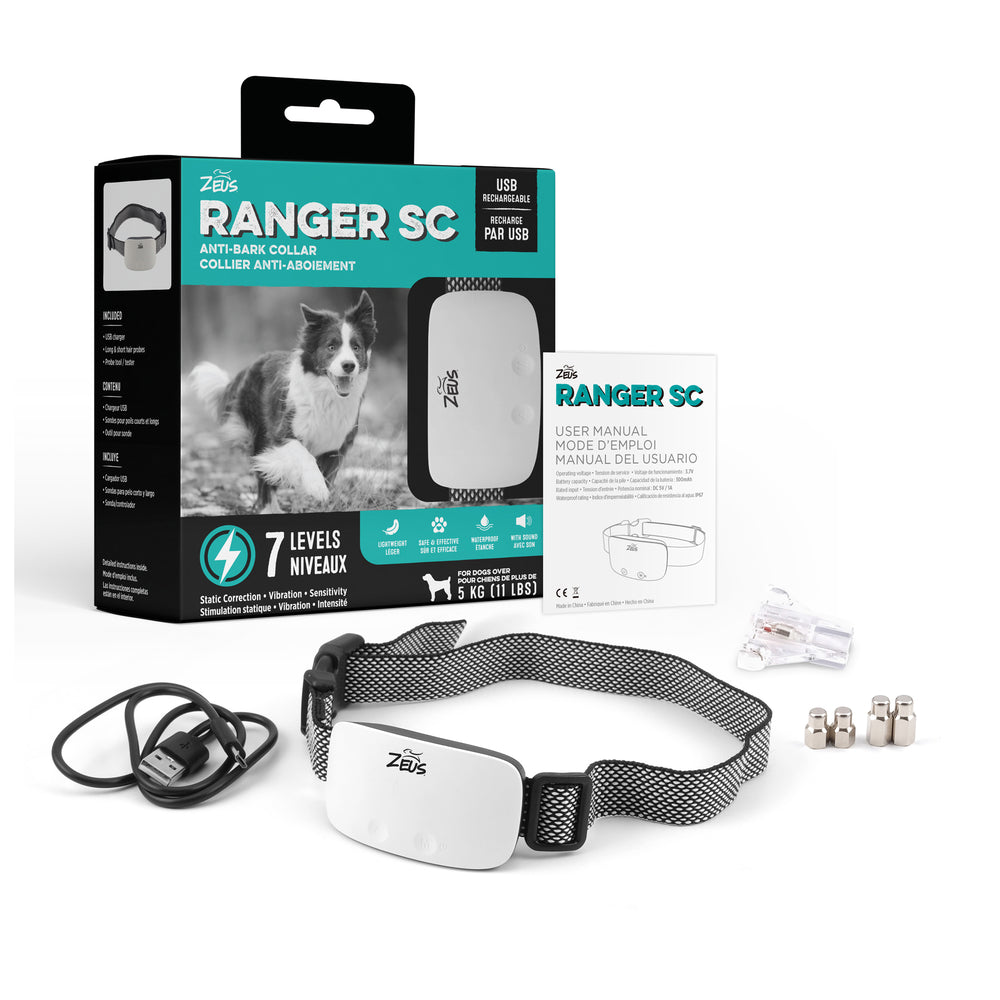 Zeus Ranger SC Anti-Bark Collar with Static Correction