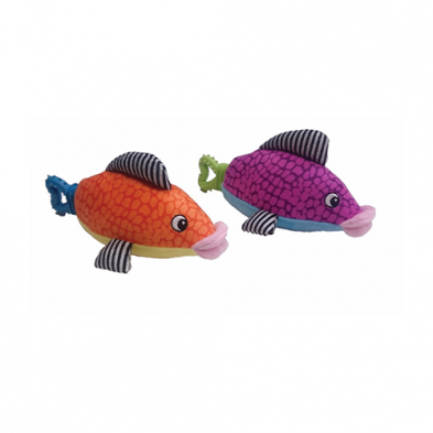 Spot® Plush Nubbins Fish 10" Assorted Dog Toy