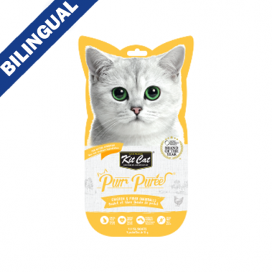 Kit Cat® Purr Purée® Chicken & Fiber (Hairball) Cat Treat