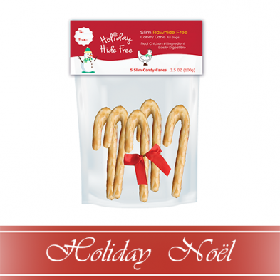 Canine Naturals Xmas Holiday Hide Free Chicken Candy Cane