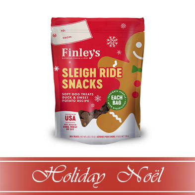 Finley's Xmas Sleigh Ride Snacks Duck / Sweet Potato Soft Dog Treats