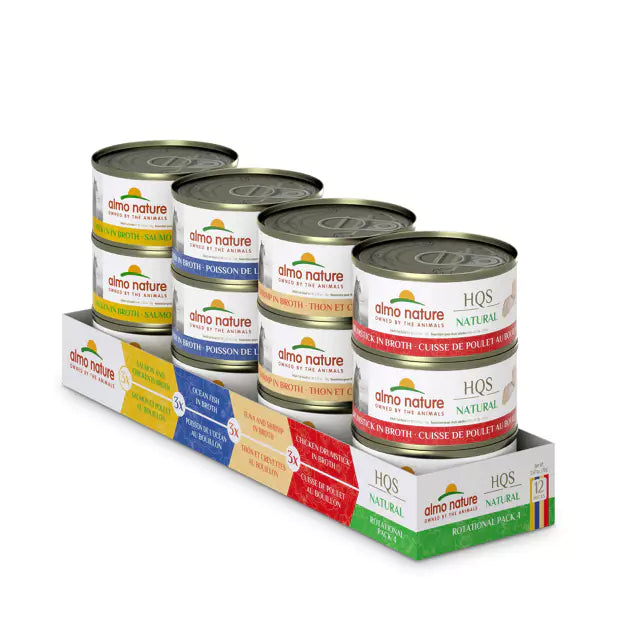 Almo Nature Natural Rotational Pack 4 Fish & Chicken Cat Cans