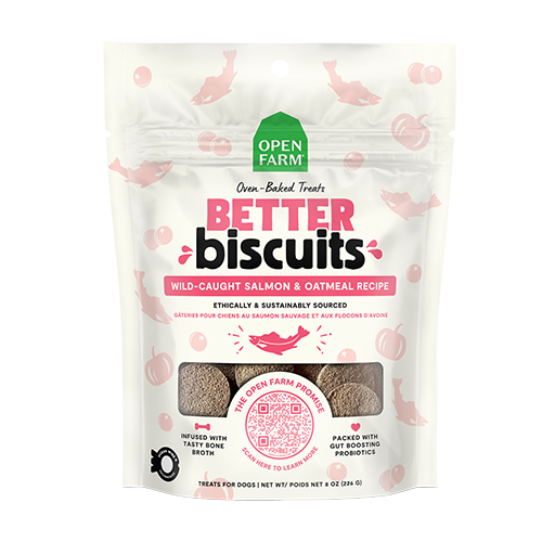 Open Farm® Better Biscuits Salmon & Oatmeal Recipe Oven Baked Dog Treat