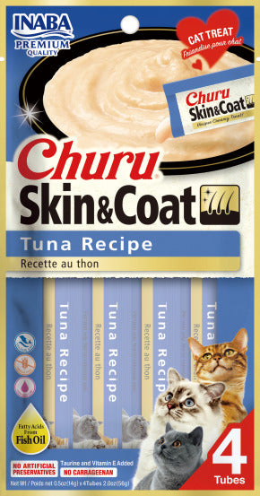 Inaba Cat Churu Skin & Coat Tuna Recipe Cat Treat