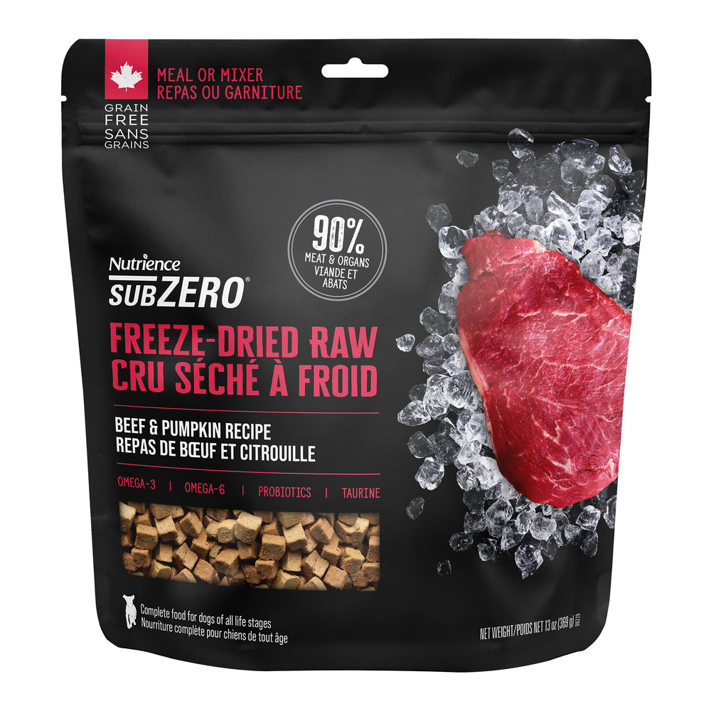 Nutrience SubZero Freeze-Dried Raw Dog Food - Beef & Pumpkin Recipe