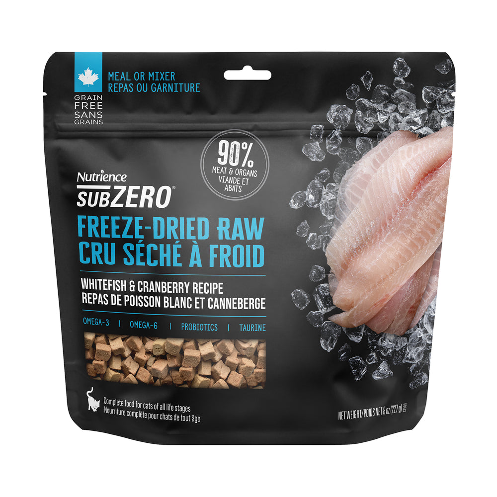 Nutrience SubZero Freeze-Dried Raw Cat Food - Whitefish & Cranberry Recipe