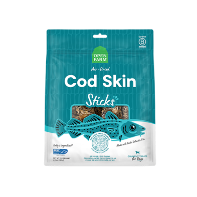 Open Farm® Air Dried Cod Skin Sticks Crunchy Dog Treat