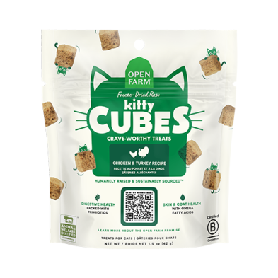 Open Farm® Freeze-Dried Raw Kitty Cubes Chicken & Turkey Recipe Cat Treat