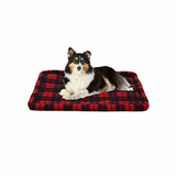 Ruff Love Crate Bed Bolster Style Buffalo Plaid Dog Bed