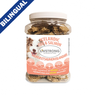 LIVSTRONG Icelandic Cod & Salmon Chips Dog Treat