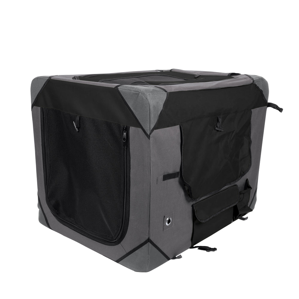 Zeus Deluxe Soft Crate - Grey/Black