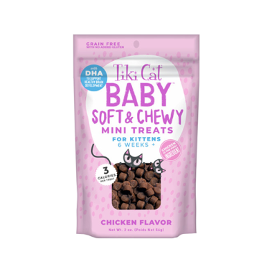 Tiki Cat® Baby Soft & Chewy Mini CHicken Flavoured Cat Treat