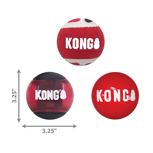 Kong® Signature Balls 3 Pack - Lg. Assorted