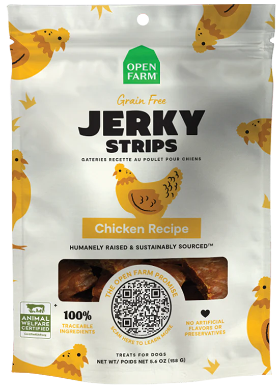 Open Farm® Grain Free Jerky Strips Dog Treat - Chicken Recipe