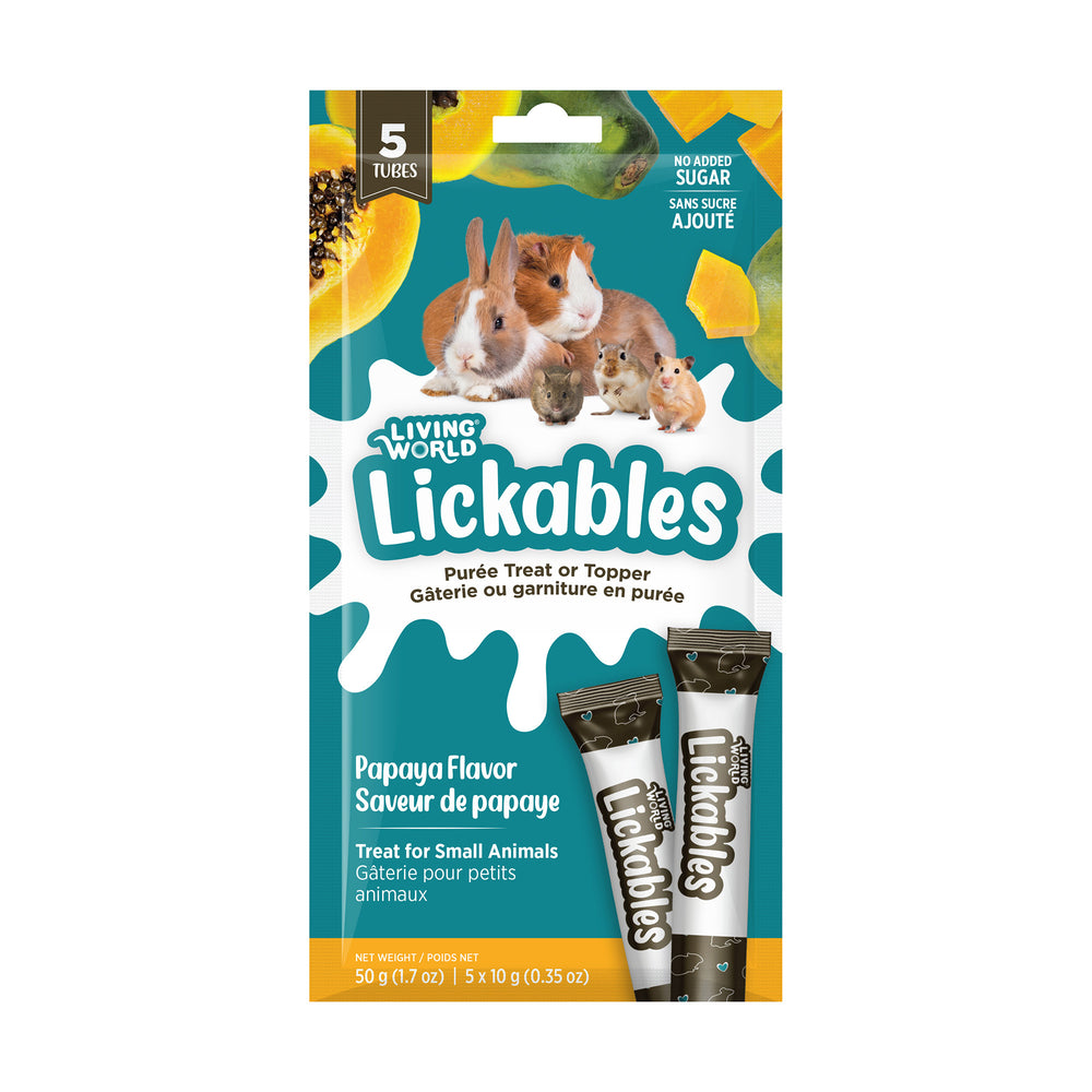 Living World Lickables Small Animal Treat - Papaya Flavour