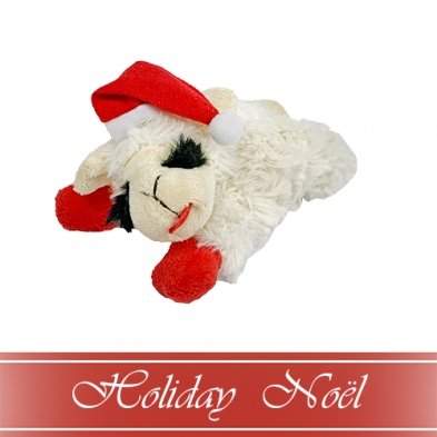 Multipet Xmas Holiday Laying Down Lambchop Dog Toy