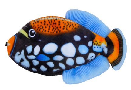 Turbo Life Like Black Trigger Fish Cat Toy