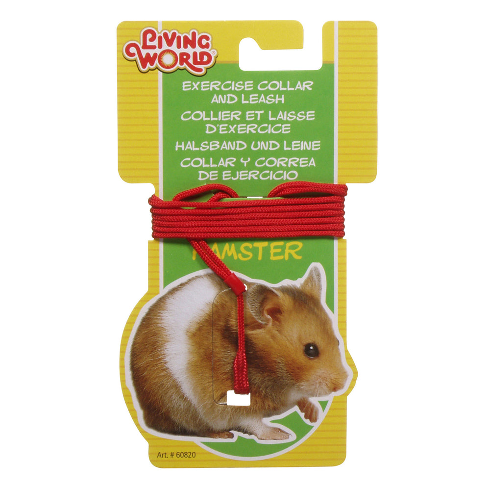 Living World Hamster Adjustable Collar and Lead Set - Red