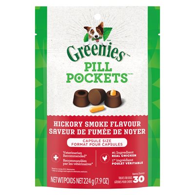 Greenies Pill Pockets Dog Hickory Smoke - Capsules