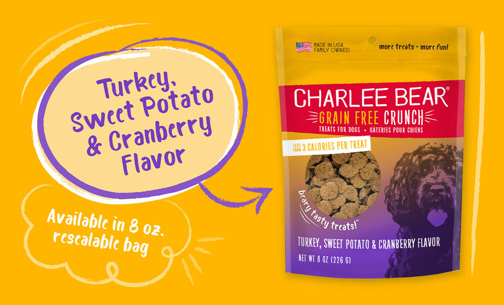 Charlee Bear® Grain Free Crunch Turkey, Sweet Potato & Cranberry