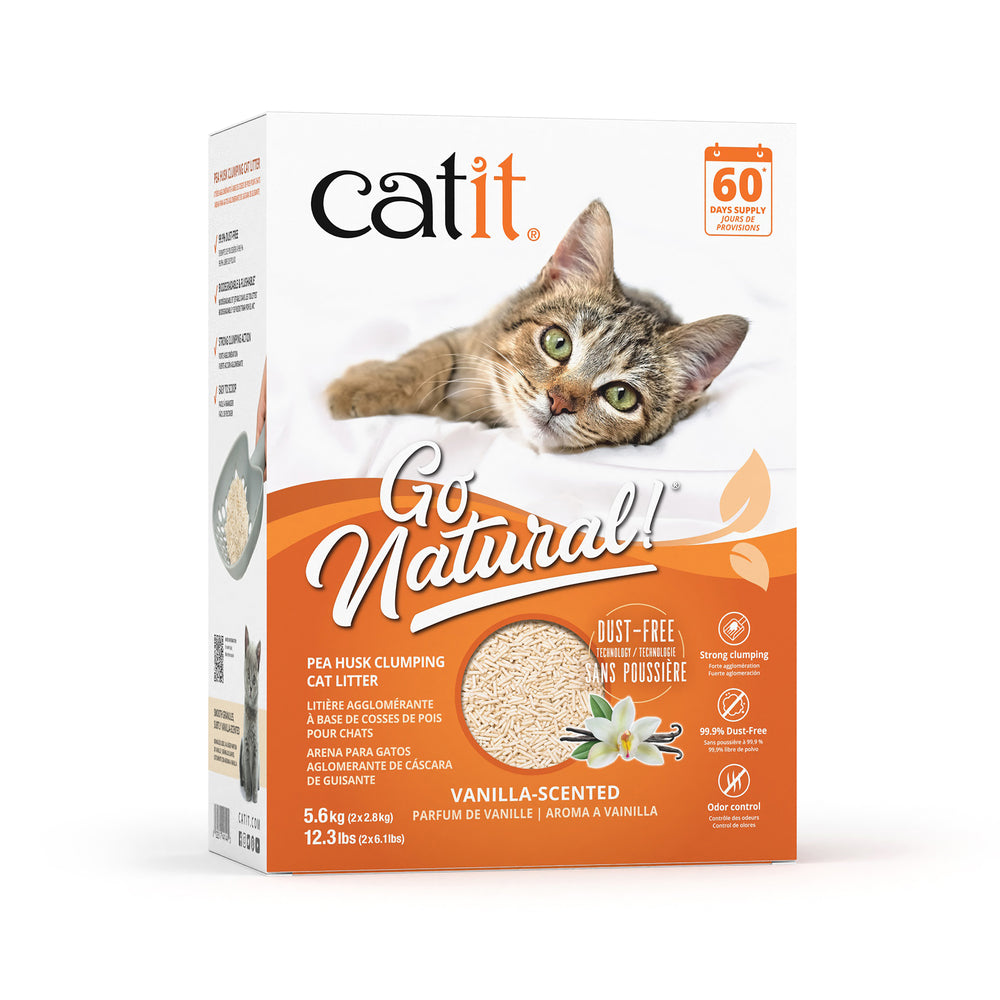 Catit Go Natural! Pea Husk Clumping  Litter - Vanilla
