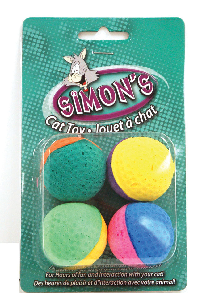Simon's Two Tone Sponge Balls Cat Toy