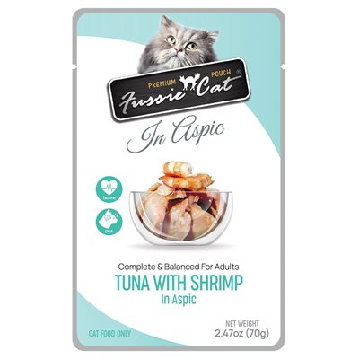 Fussie Cat® Premium Tuna with Shrimp in Aspic Pouch