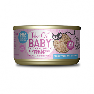 Tiki Cat® Baby™ Chicken, Duck & Duck Liver Recipe Wet Cat Food