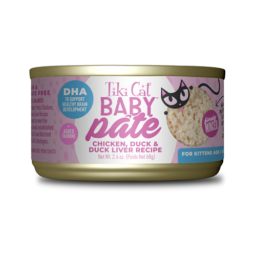 Tiki Cat® Baby Pate Chicken, Duck & Duck Liver Wet Kitten Food