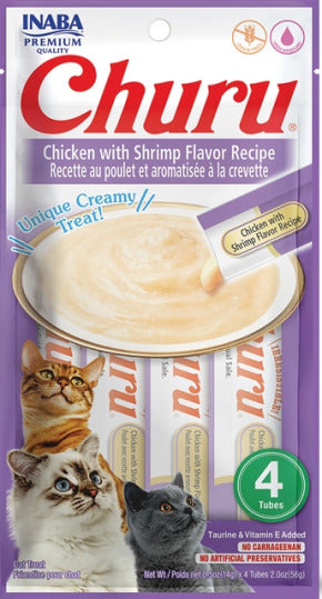 Inaba Cat Churu Purees - Chicken with Shrimp Flavour
