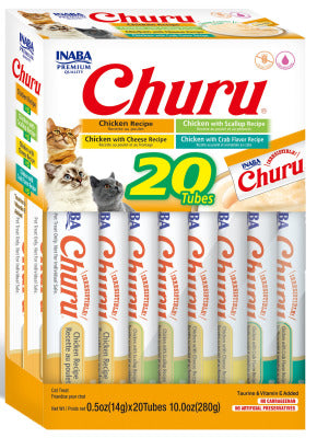 Inaba Cat Churu Purees - 20 Variety Pack
