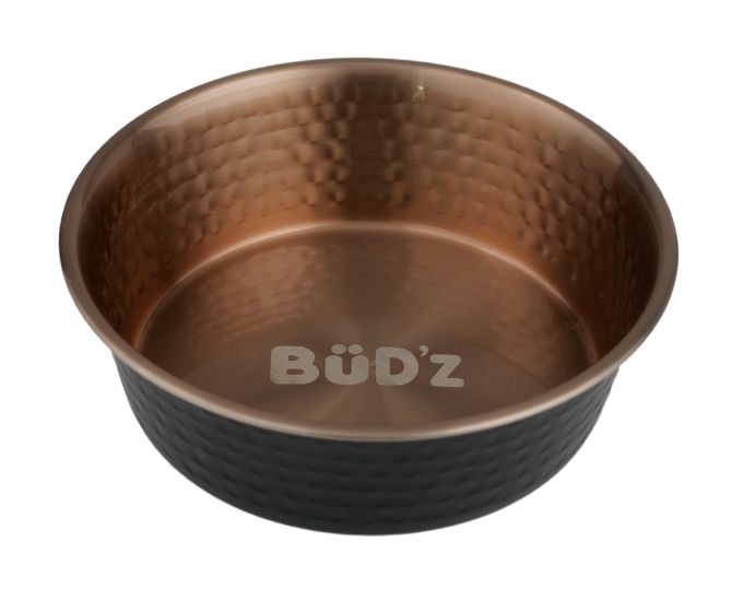 Büd'z Stainless Steel Bowl - Hammered Copper
