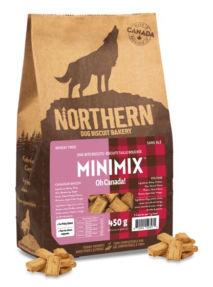 Northern Pet Mini Mix "Oh Canada"  Dog Biscuits Bacon & Poutine