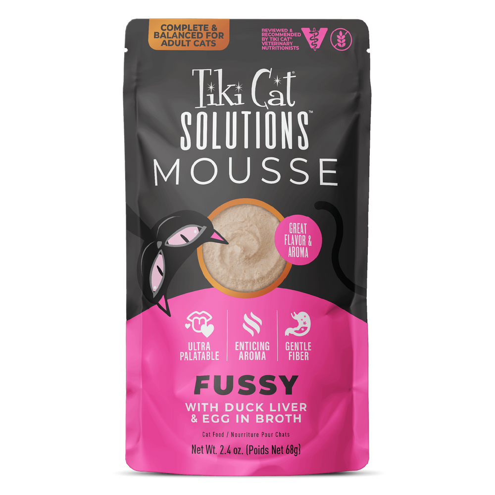 Tiki Cat® Solutions™ Fussy Mousse - Duck Liver & Egg Recipe in Broth