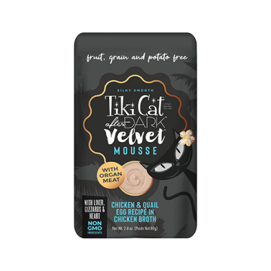 Tiki Cat® After Dark® Velvet Mousse™ Chicken & Quail Egg Recipe in Chicken Broth