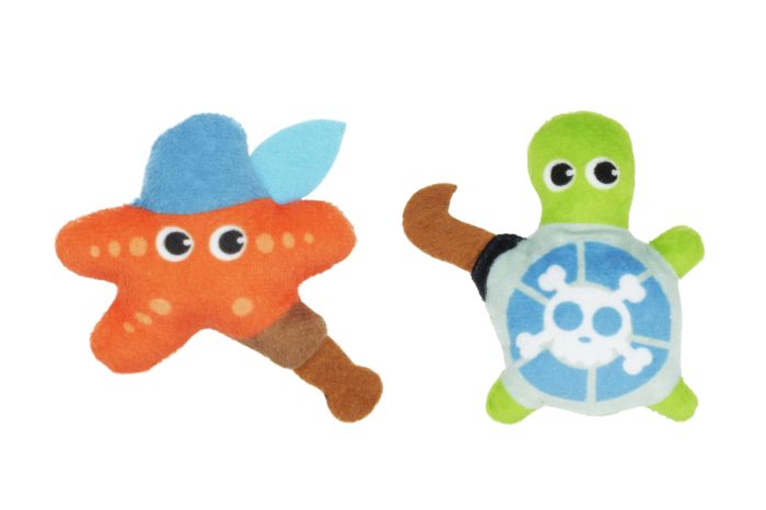 Büd'z Cat Toy - Pirate Star & Turtle Duo