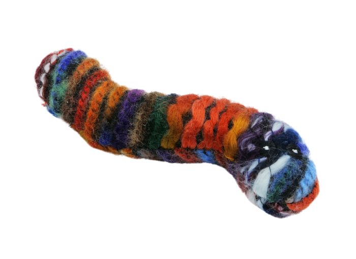 Büd'z Cat Toy - Multicolour Wool Worm