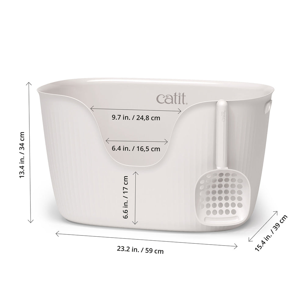 Catit Loo Litter Box with Scoop - White