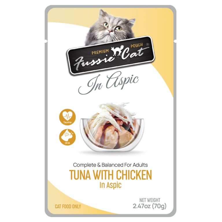 Fussie Cat® Premium Tuna with Chicken in Aspic Pouch