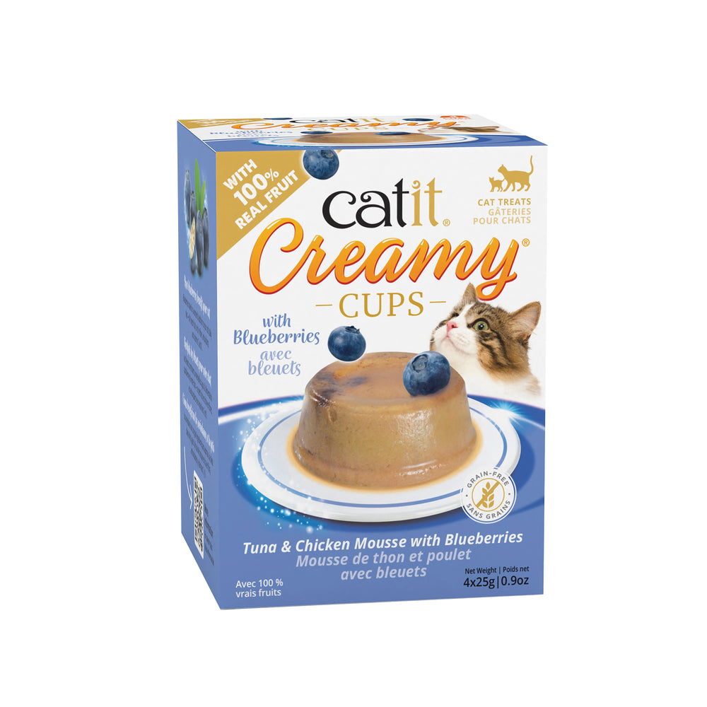 Catit Creamy Cups - Tuna & Chicken Mousse with Blueberry