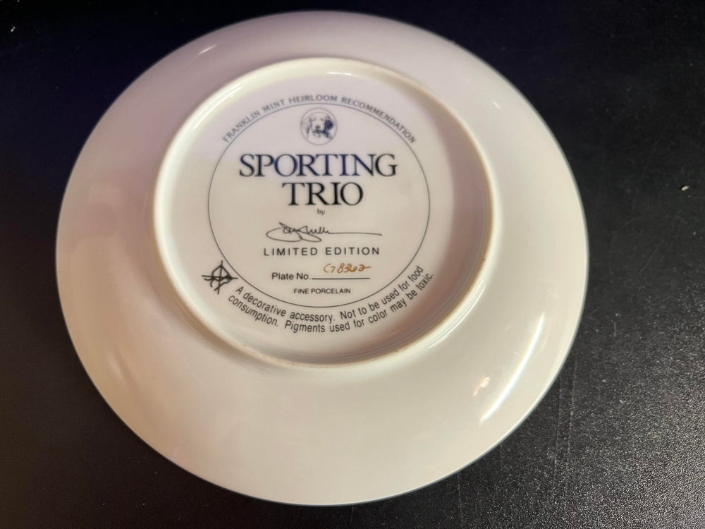 Franklin Mint Collector Plate "Sporting Trio"